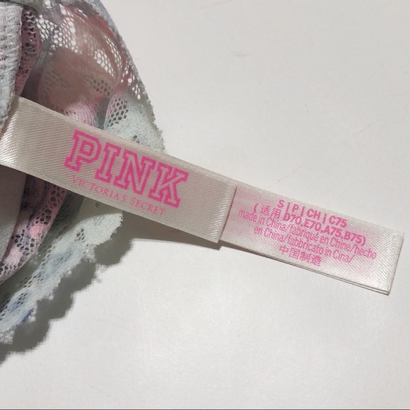 VS Pink High Neck Lace Bralette - Picture 6 of 9